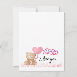 En Teddybjörn Valentine- temakort Kort