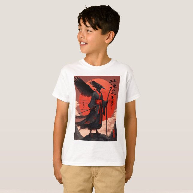 En tengu med scarlets röda kropp t shirt (Hel framsida)