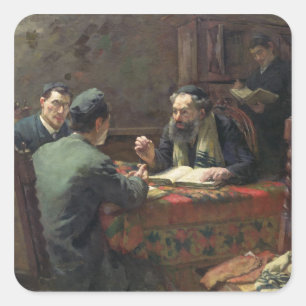 En teologisk debatt, 1888 fyrkantigt klistermärke