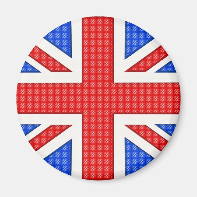 En texturerad union Jack flagga. Magnet (Framsidan)
