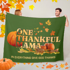 EN THANKFUL MAMMA MAMMA Christian Thanksgiving Fleecefilt