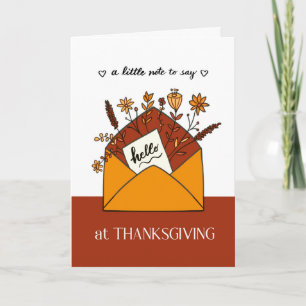 En Thanksgiving för att säga Hej med blommor Kort