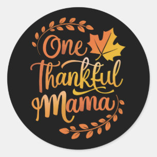 En Thanksgiving för tankekakvall i Mamma hösten Runt Klistermärke