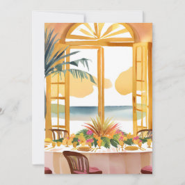 En Thanksgiving i en Tropical-inställning Julkort