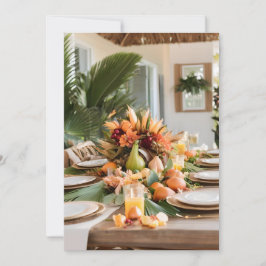 En Thanksgiving i en Tropical-inställning Julkort