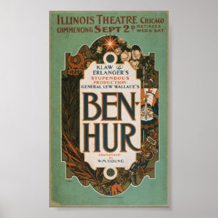 En theatreproduktionvintage affisch 1901