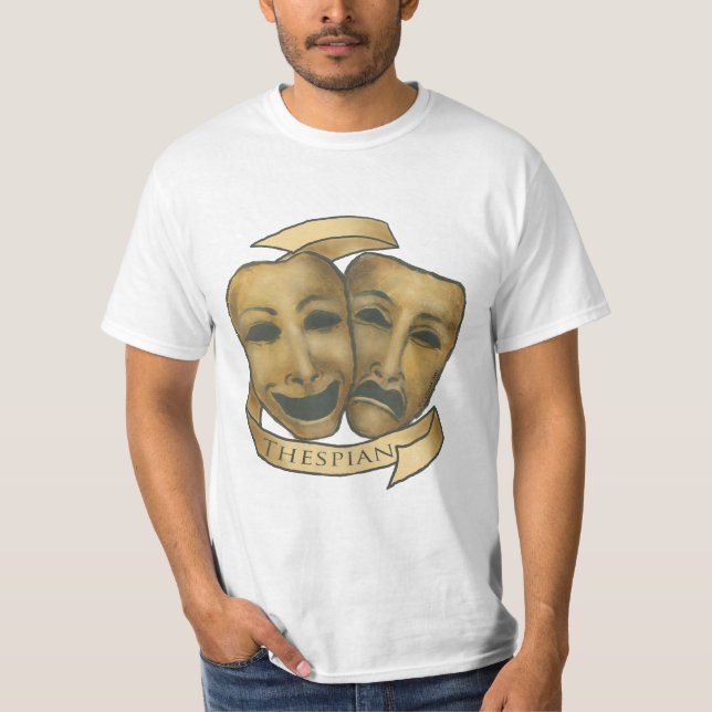 En Thespian-masker t-shirt (Framsida)