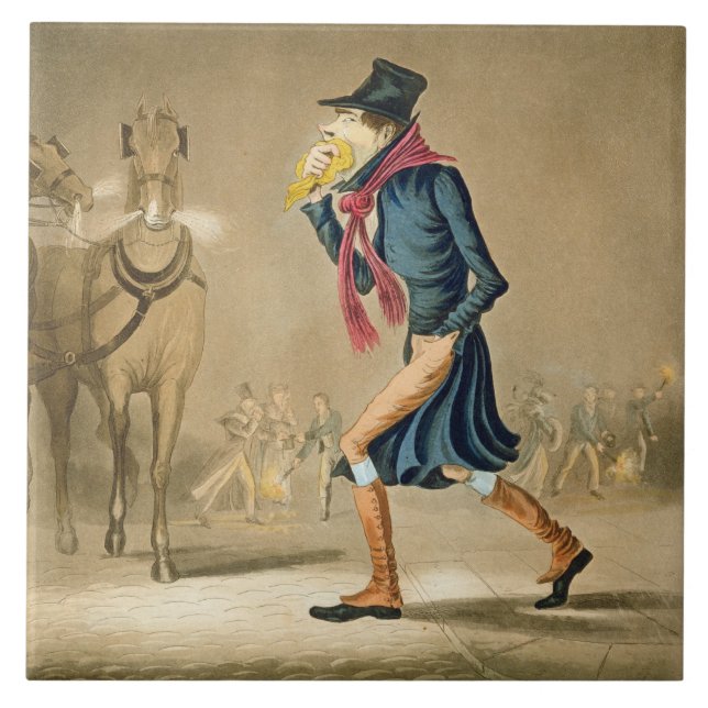 En Thoroughbred November & London detalj, engra Kakelplatta (Framsidan)