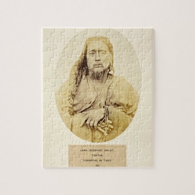 En tibetan Lama i Pemianchi, Tibet, 19th Pussel (Vertikal)