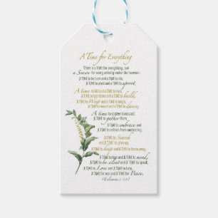 En tid för allt - Ecclesiastes 3: 1-8 Presentetikett