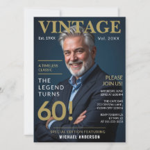 En Tidlös Klassiker Vintage 60-årsdag Tidskrift