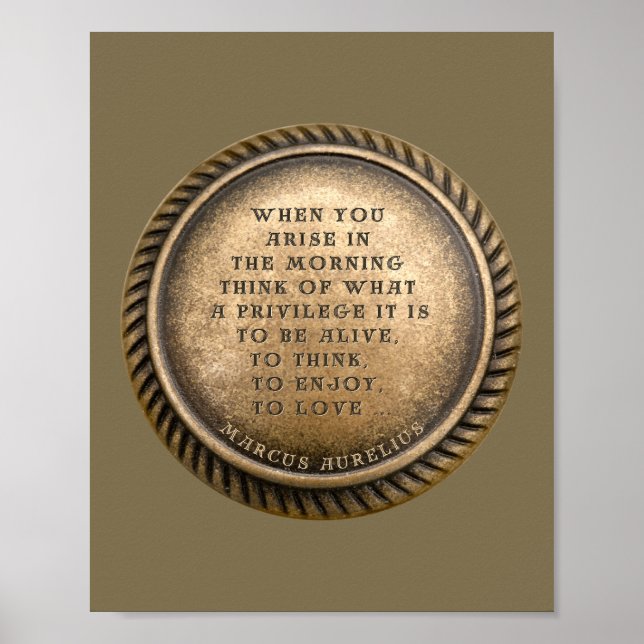 En tidlös påminnelse om Cherish Life - från Aur Poster (Framsidan)