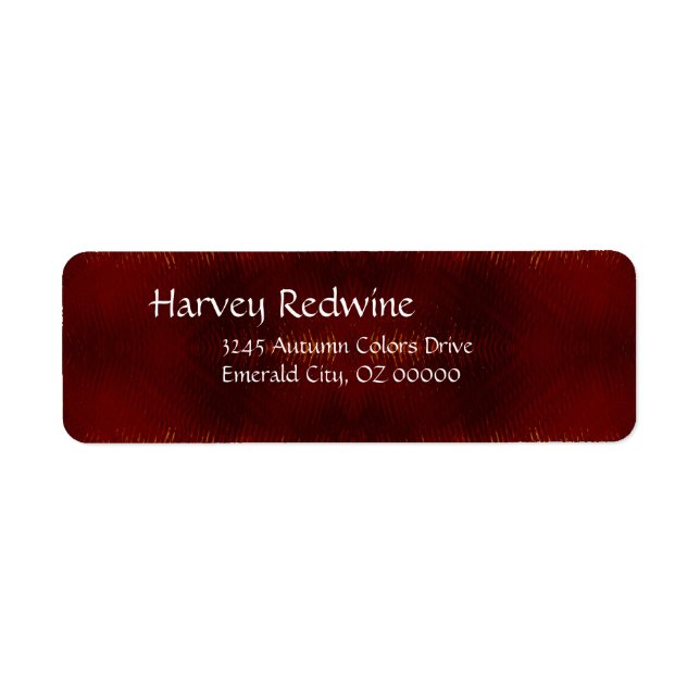 En tidpunkt för rost returadress etikett (Framsidan)