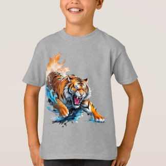 En tiger på eld t shirt