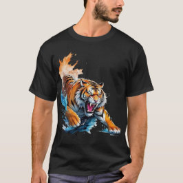 En tiger på eld t shirt