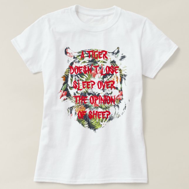 EN TIGER SOVER INTE DÅLIGT Gag toppar presenter T- T Shirt (Design framsida)