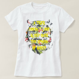 EN TIGER SOVER INTE DÅLIGT Gag tops presenter T-sh T Shirt