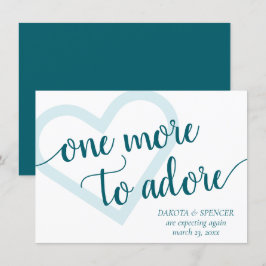 En till att lägga till | Aqua Teal Heart-Graviden Meddelande
