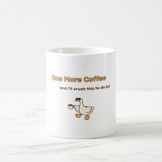 En till kaffe design med anka kaffemugg (Center)
