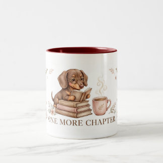 En till kapitel Dachshund-mugg Två-Tonad Mugg