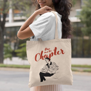 En till kapitel röd script l Bokälskare & Läsare Tygkasse