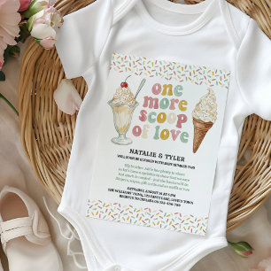 En till skopa kärleksglass Baby Sprinkle Inbjudningar