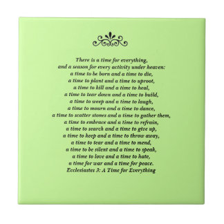 En Time för Allt-Scripture citationstecken Kakelplatta
