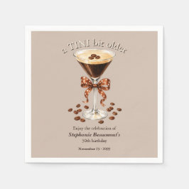 En Tini Aning Äldre Martini Espresso Brun Båge 30- Pappersservett