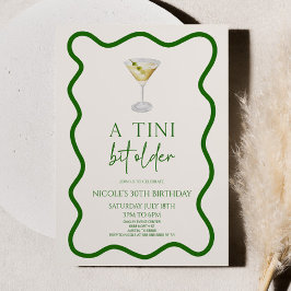 En Tini Bit Äldre Dirty Martini Födelsedagsfest Inbjudningar