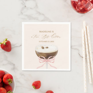 En Tini Bit äldre Espresso Martini-randig födelsed Pappersservett