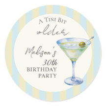 En Tini Bit äldre Martini Cocktail Födelsedagsfest