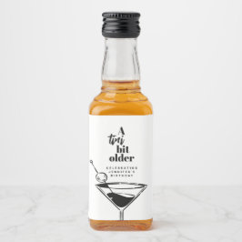 En Tini Bit äldre modern vit Martini födelsedag Spritflaskor Etikett