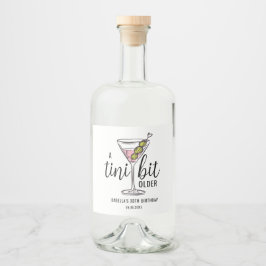 En Tini Bit äldre Pink Martini Cocktail Födelsedag Spritflaskor Etikett