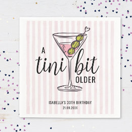 En Tini Bit Äldre Pink Martini Tematisk Födelsedag Pappersservett