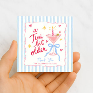 En Tini Bit Äldre Whimsical Martini Födelsedag Gåvor Etiketter