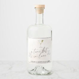 en Tini Bit in Love Signaturdryck Spritflaskor Etikett