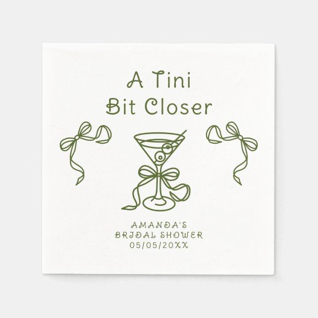 En Tini Bit Närmare Bröllopsdusch  Pappersservett (Framsidan)