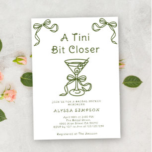 En Tini Bit Närmare Handritad Bröllopsfest Inbjudningar
