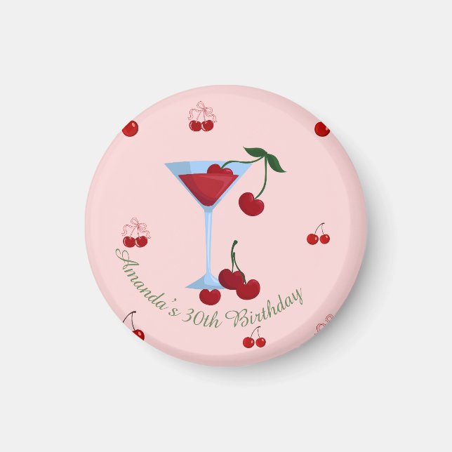 En Tini Bit Older Cherrytini Födelsedag Magnet (Framsidan)
