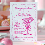 En Tini Bit Older Espresso Martini 21-årsdag Inbjudningar<br><div class="desc">Whimsisk och feminin,  denna espresso martini tema födelsedagsinbjudan har en stor rosa doodle martini och ram. All text är redigerbar.</div>