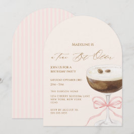 En Tini Bit Older Espresso Martini Randig Födelsed Inbjudningar