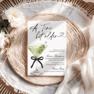 En Tini Bit Older Födelsedagsfest Olivemartini Inbjudningar