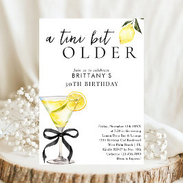 En Tini Bit Older Lemon Drop Martini 30-årsdag Inbjudningar