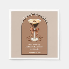 En Tini Bit Older Martini Espresso Brun Båge 30:e Pappersservett