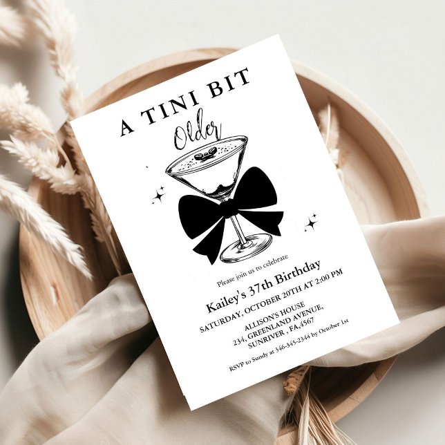 En tini Bit Older Martini-Födelsedagsfest Inbjudningar (Skapare uppladdad)
