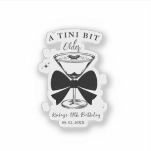 En tini Bit Older Martini-Födelsedagsfest Klistermärken