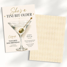 En Tini Bit Older Martini Vuxen Födelsedag
