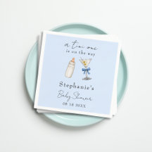 En Tini En Är En Sätt Blå Martini Baby Shower