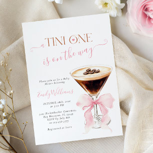 En Tini En Är På Väg Coquette Baby Shower Inbjudningar