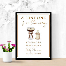 En Tini Espresso Martini Baby Shower Välkomstskylt Poster
